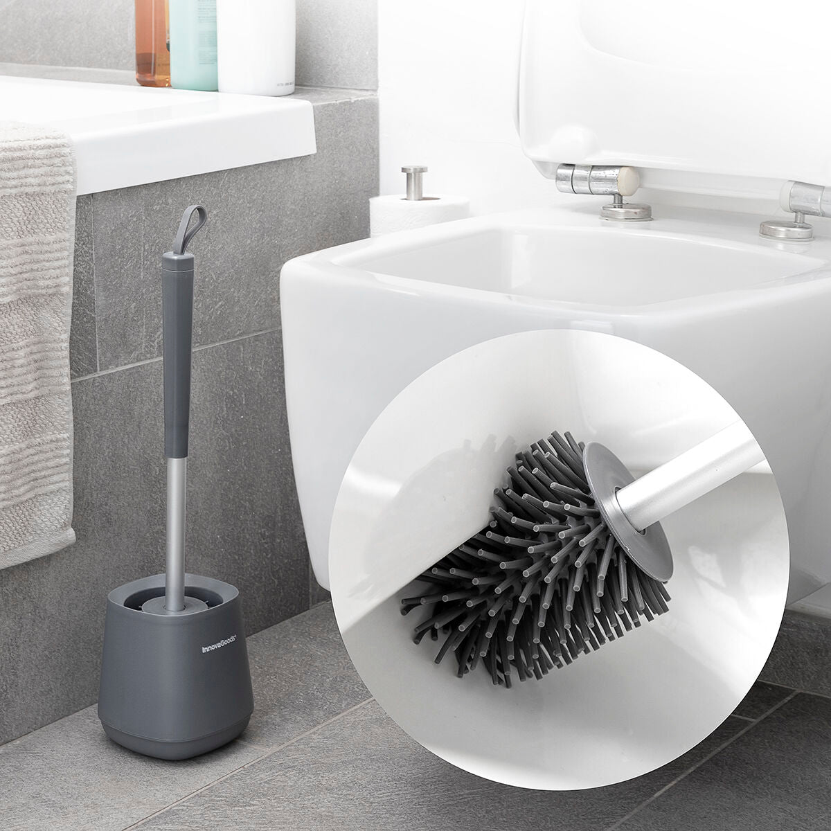 Rubber toilet brush Kleanu InnovaGoods-0