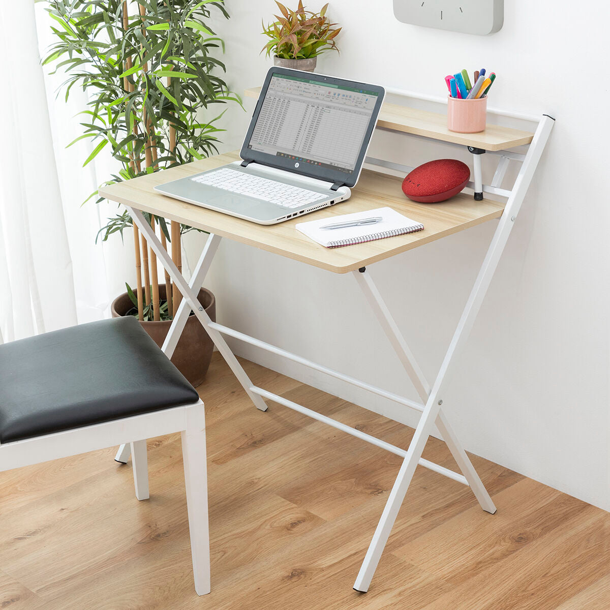 Folding Desk with Shelf Tablezy InnovaGoods-10