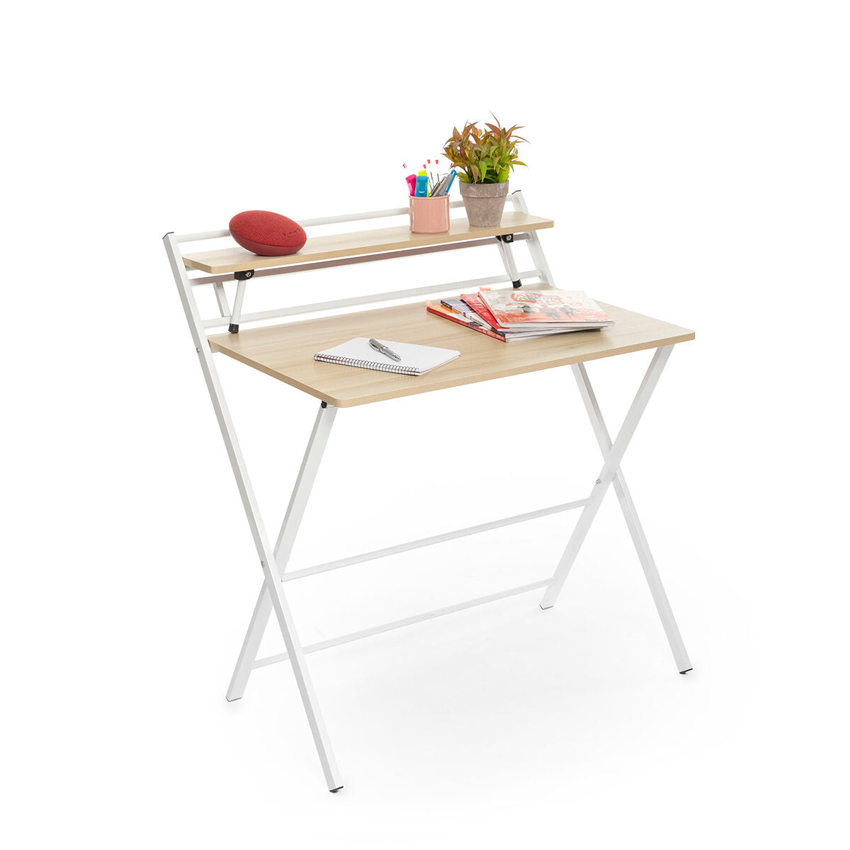 Folding Desk with Shelf Tablezy InnovaGoods-4