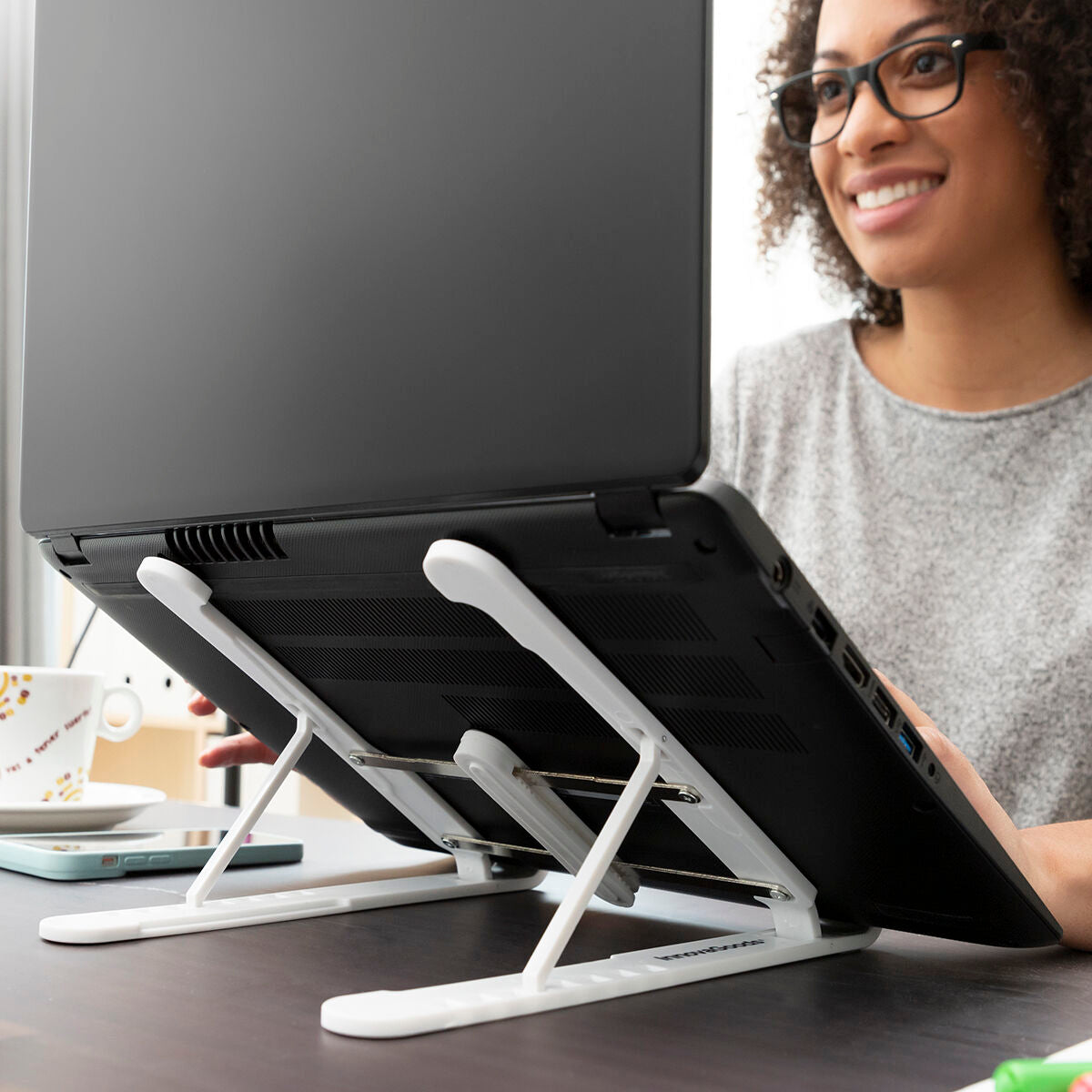 Folding and Adjustable Laptop Stand Flappot InnovaGoods-13