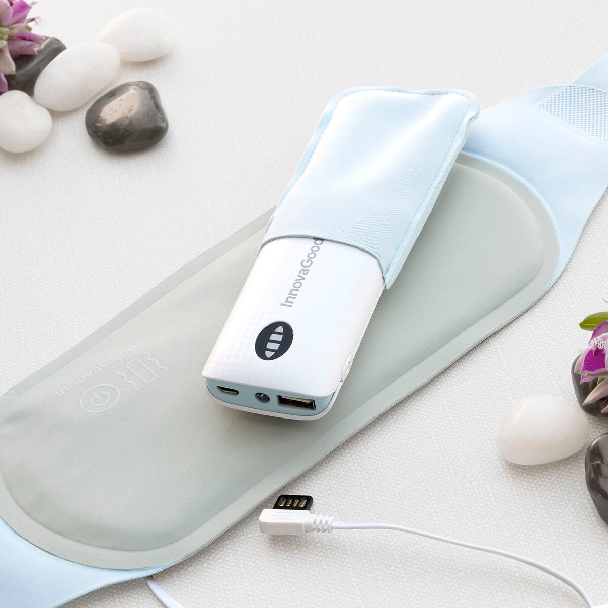 Rechargeable Wireless Massage and Heat Belt Beldisse InnovaGoods-7