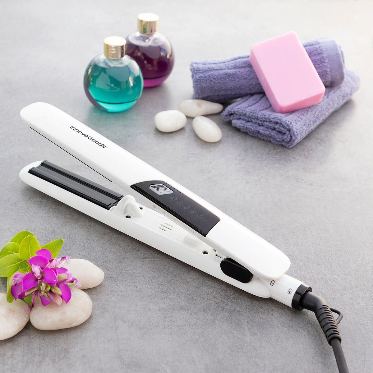 Ceramic Hair Iron with Steam Stemio InnovaGoods 36 W-11