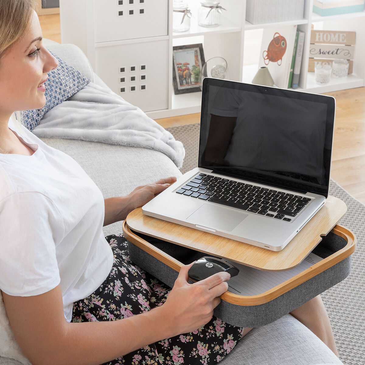 Portable Laptop Desk with Storage Tray Larage InnovaGoods-0