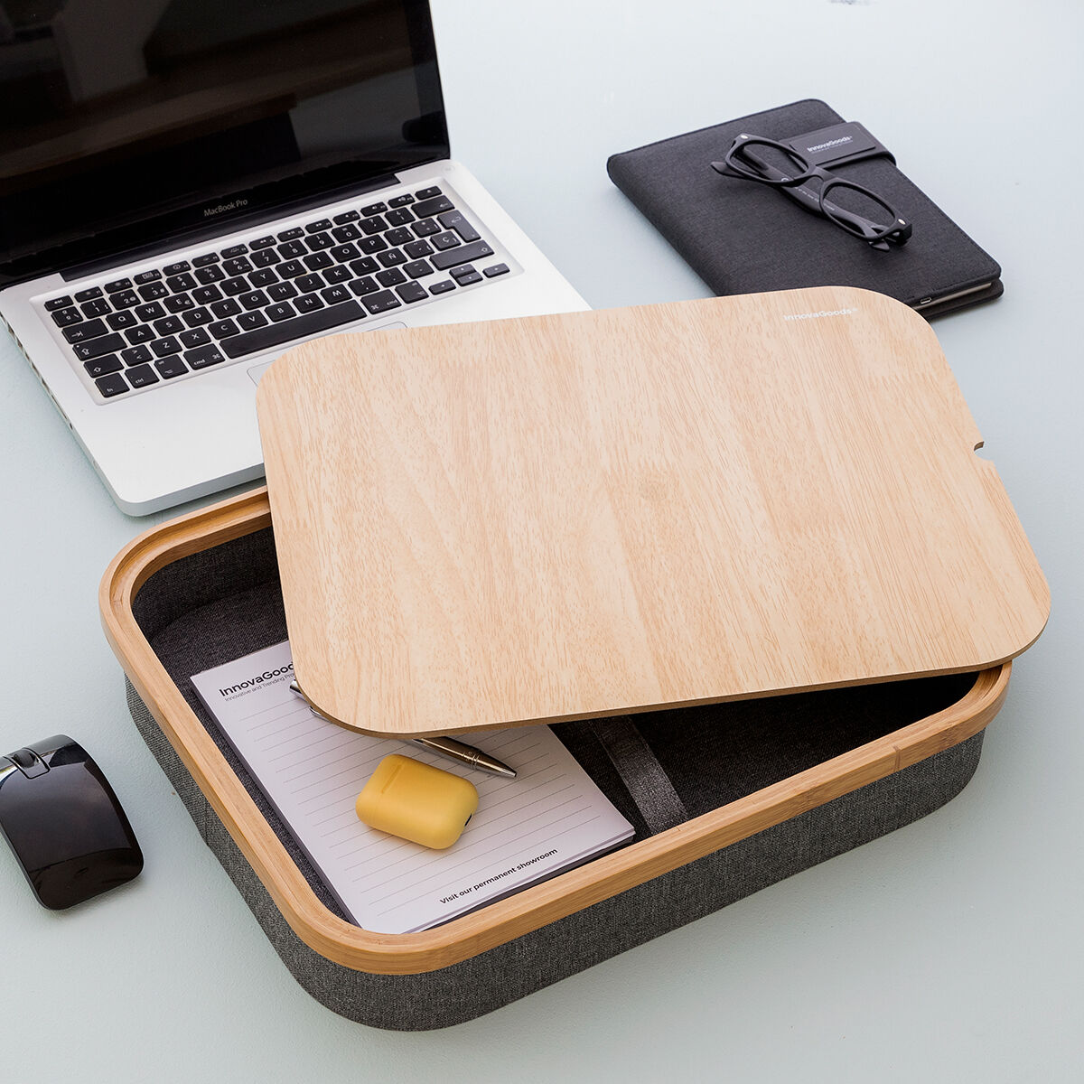 Portable Laptop Desk with Storage Tray Larage InnovaGoods-13