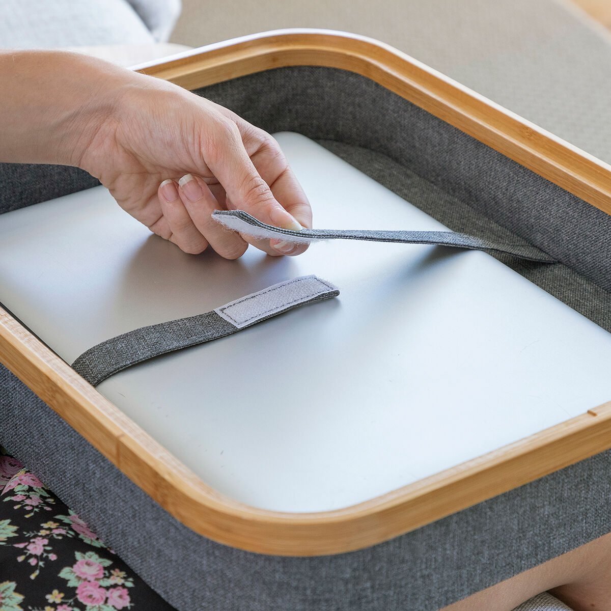 Portable Laptop Desk with Storage Tray Larage InnovaGoods-7