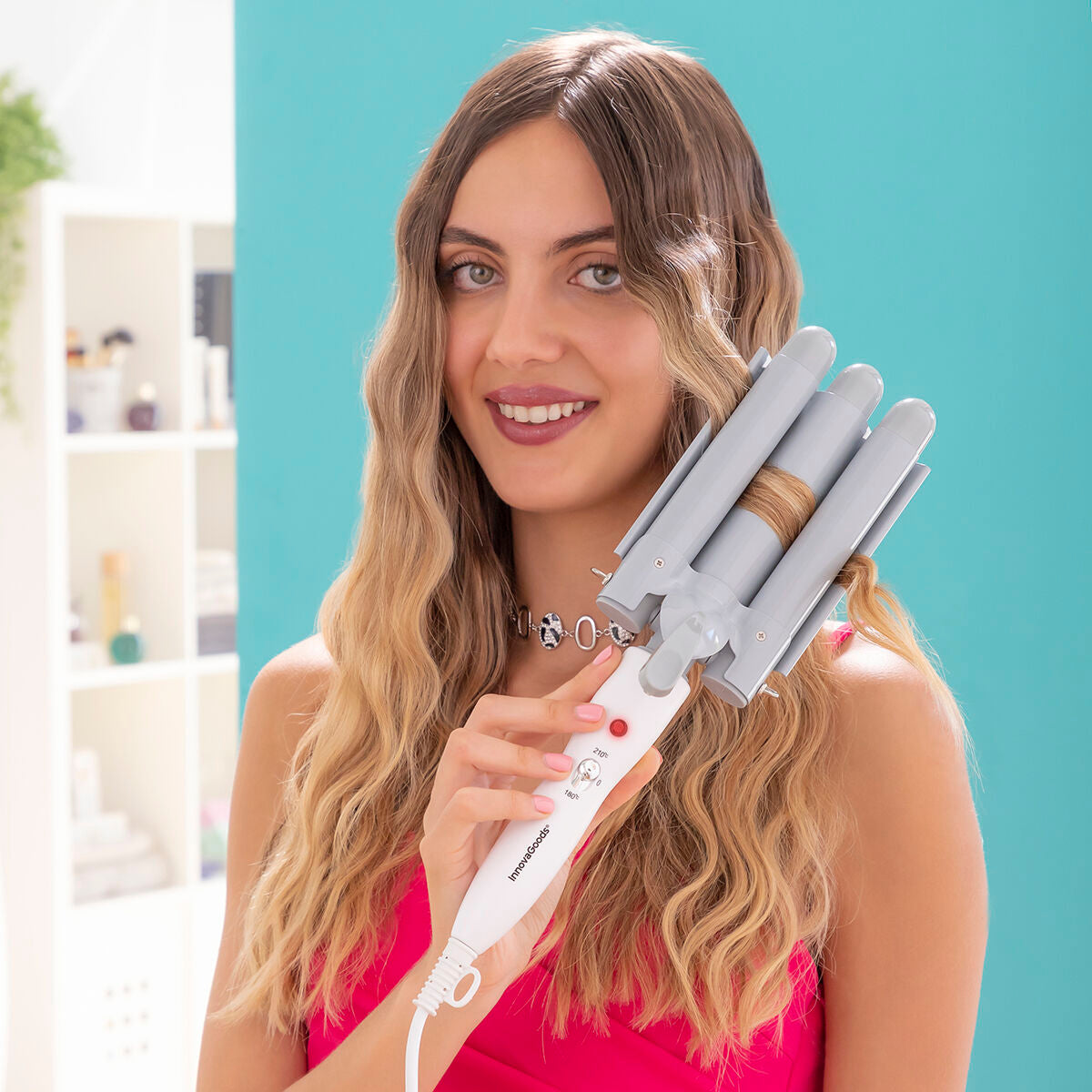 Triple Ceramic Styling Curling Iron Triler InnovaGoods-0