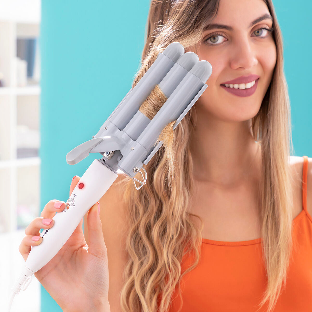 Triple Ceramic Styling Curling Iron Triler InnovaGoods-6