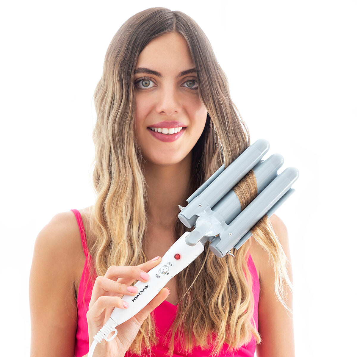 Triple Ceramic Styling Curling Iron Triler InnovaGoods-4