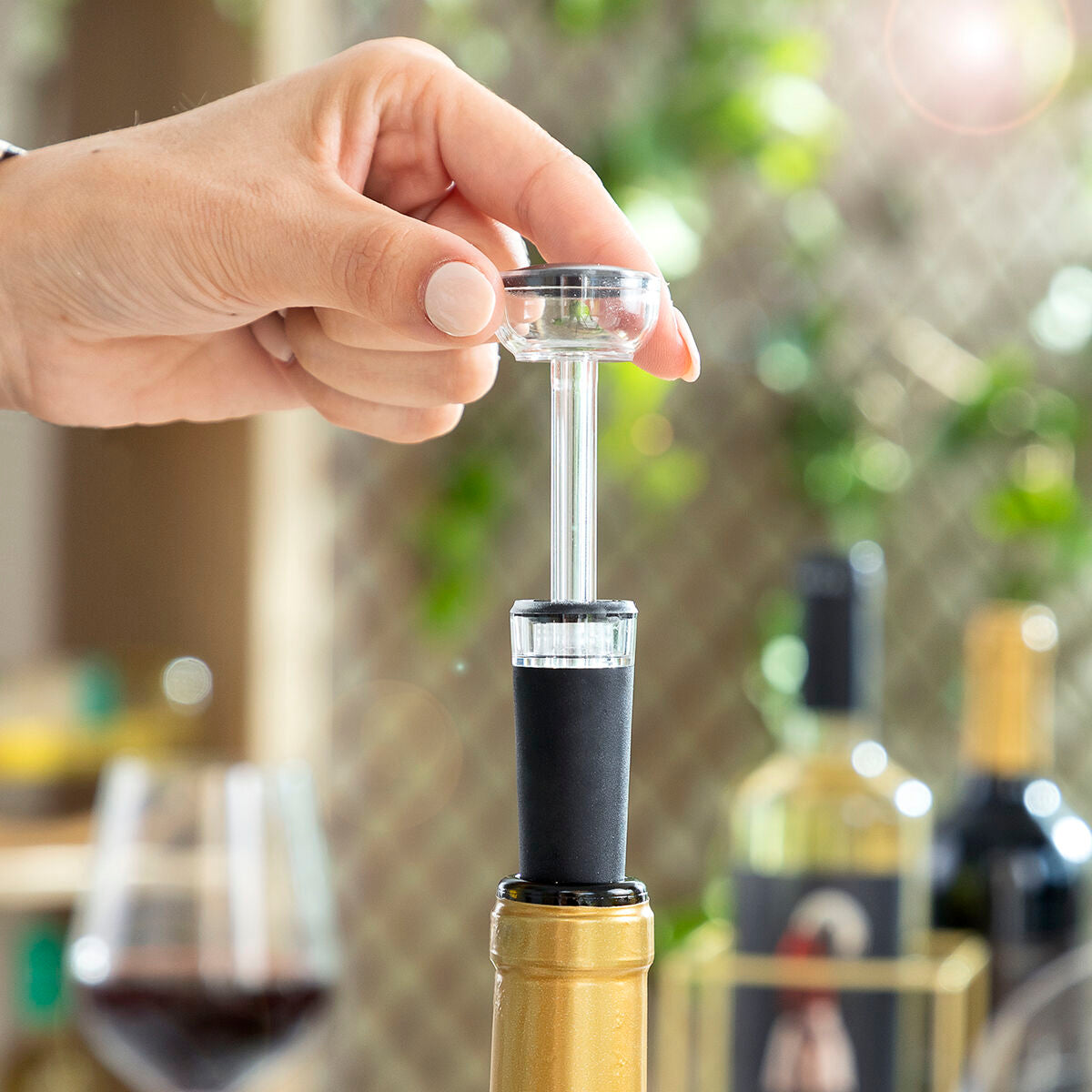 Electric Corkscrew with Accessories for Wine Corking InnovaGoods-7