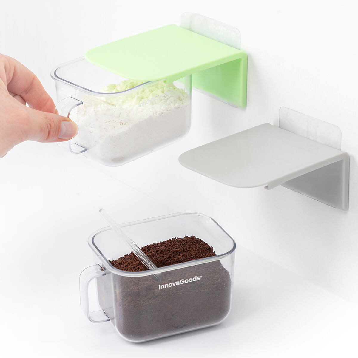 Removable Adhesive Kitchen Containers Handstore InnovaGoods Pack of 2 units-5