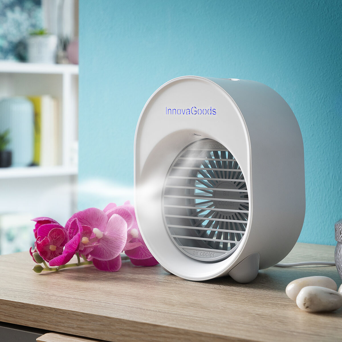 Mini Ultrasound Air Cooler-Humidifier with LED Koolizer InnovaGoods-14