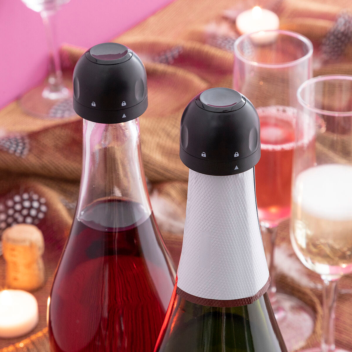 Set of Champagne Stoppers Fizzave InnovaGoods Pack of 2 units-0