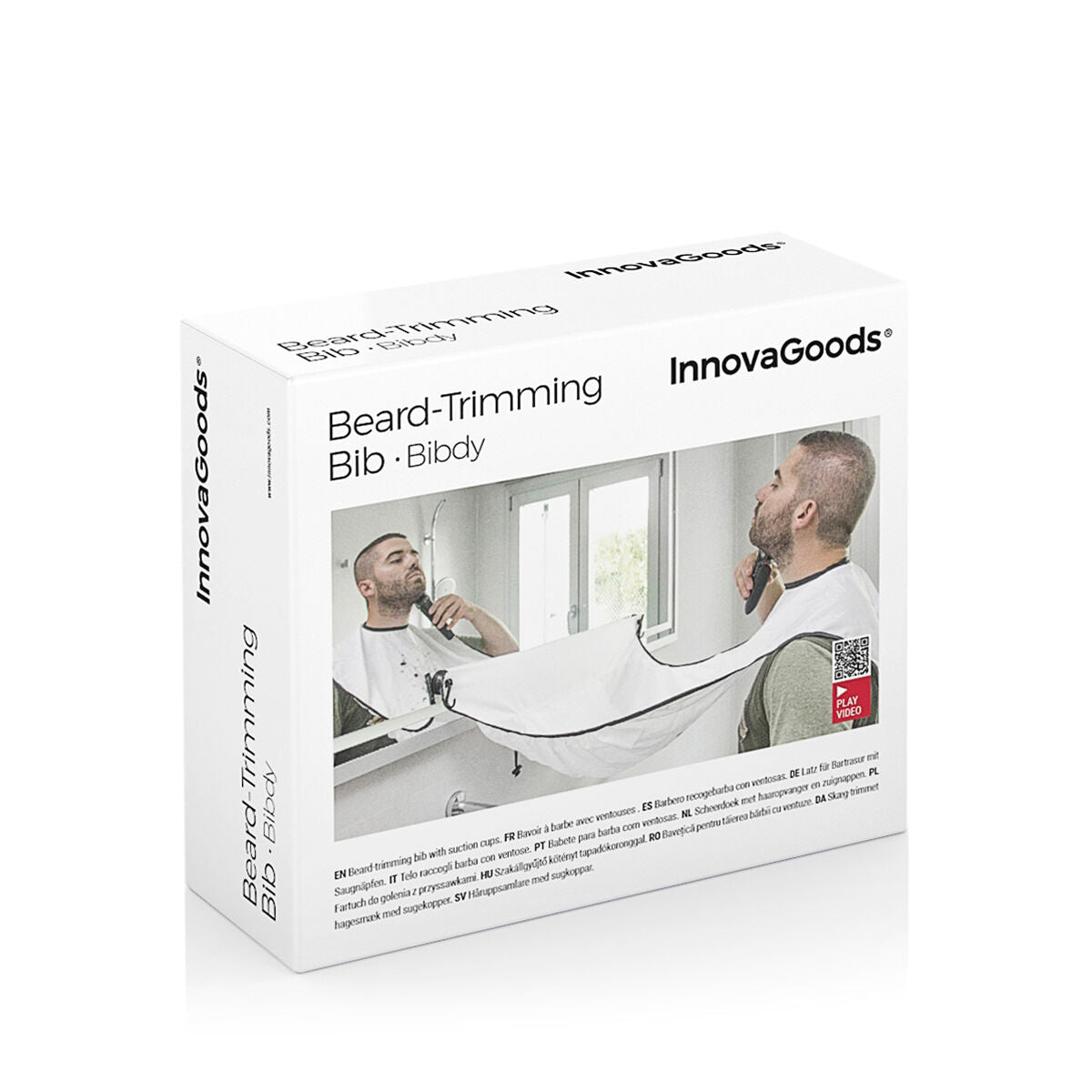 Beard-Trimming Bib with Suction Cups Bibdy InnovaGoods-1