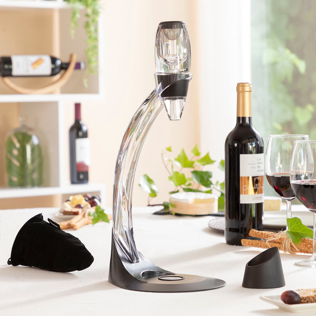 Professional Wine Aerator with Tower Stand and Non-Drip Base Winair InnovaGoods-11