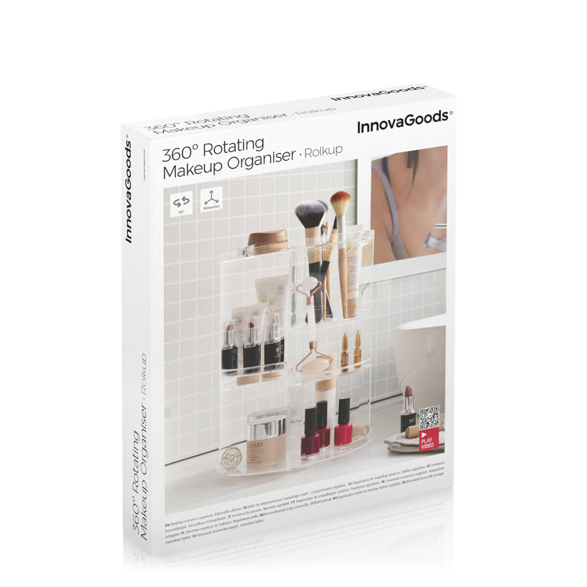 Rotating Make-up Organiser Rolkup InnovaGoods-1