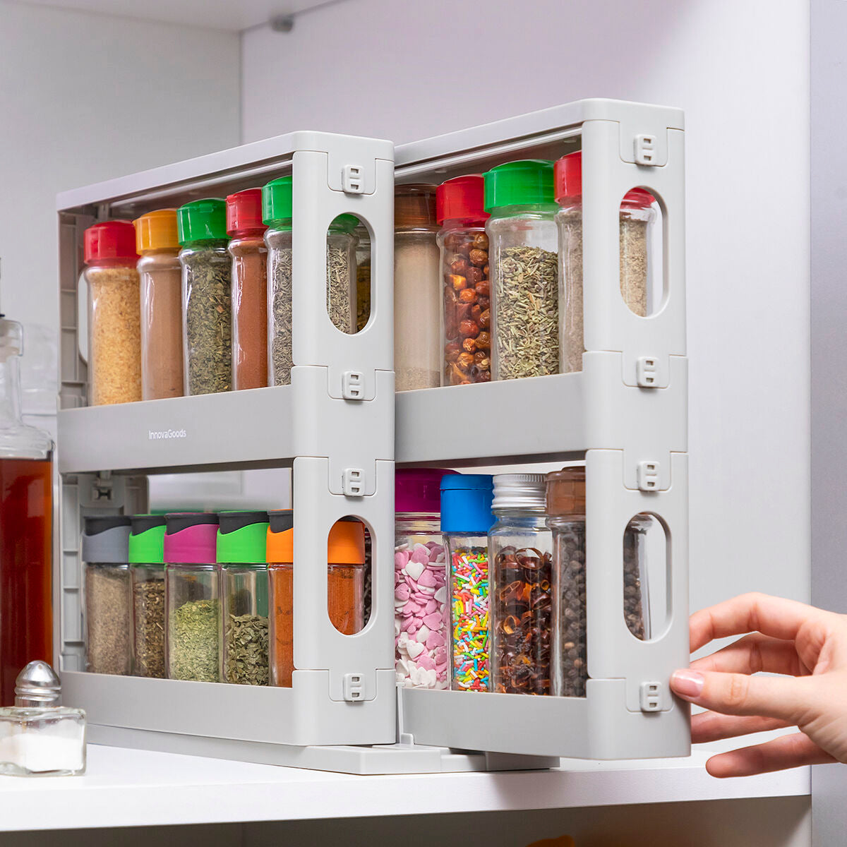 Sliding and Pivoting Spice Organiser Rispick InnovaGoods-10