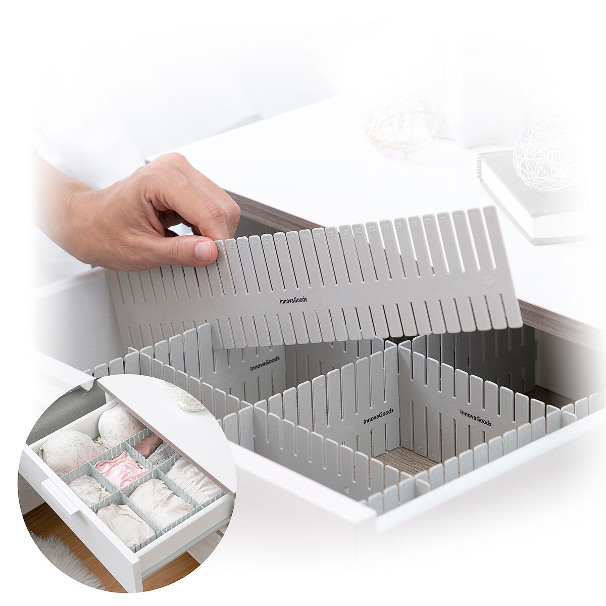 Adjustable Drawer Organiser Condor InnovaGoods 16 Units-6