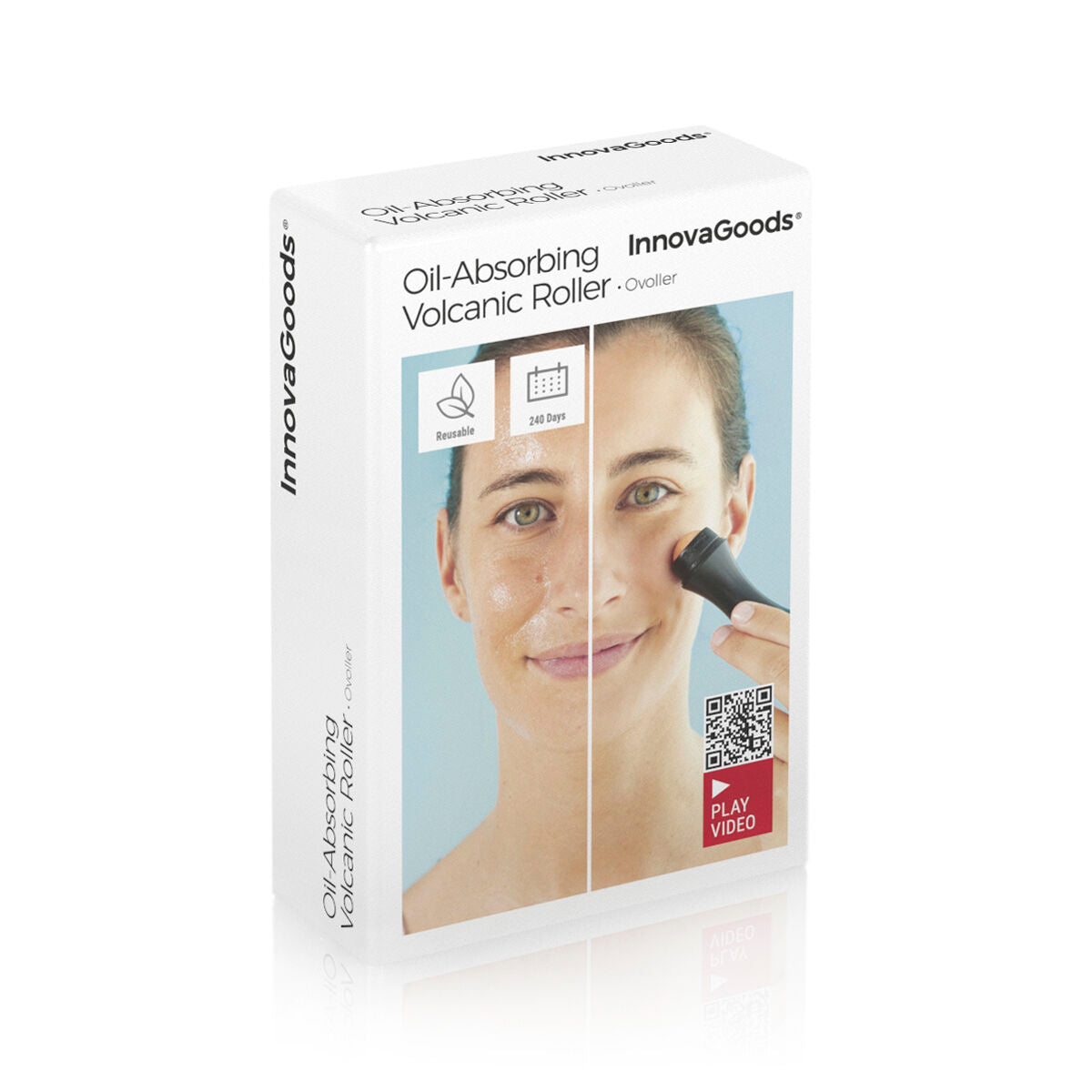 Mattifying Volcanic Facial Roller Ovoller InnovaGoods-1