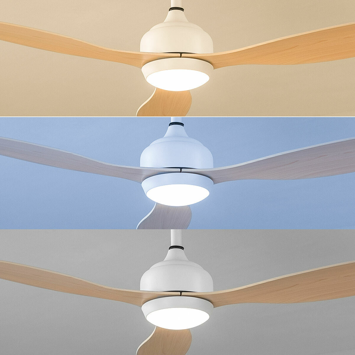 LED Ceiling Fan with 3 ABS Blades Wuled InnovaGoods Wood 36 W 52" Ø132 cm-7