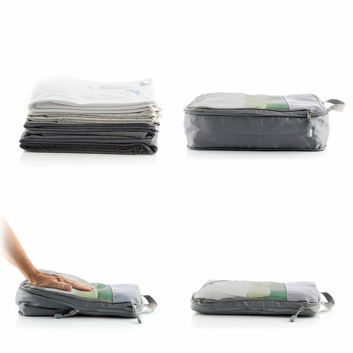 Suitcase Organiser Compression Bags Compakube InnovaGoods 4 Pieces-2