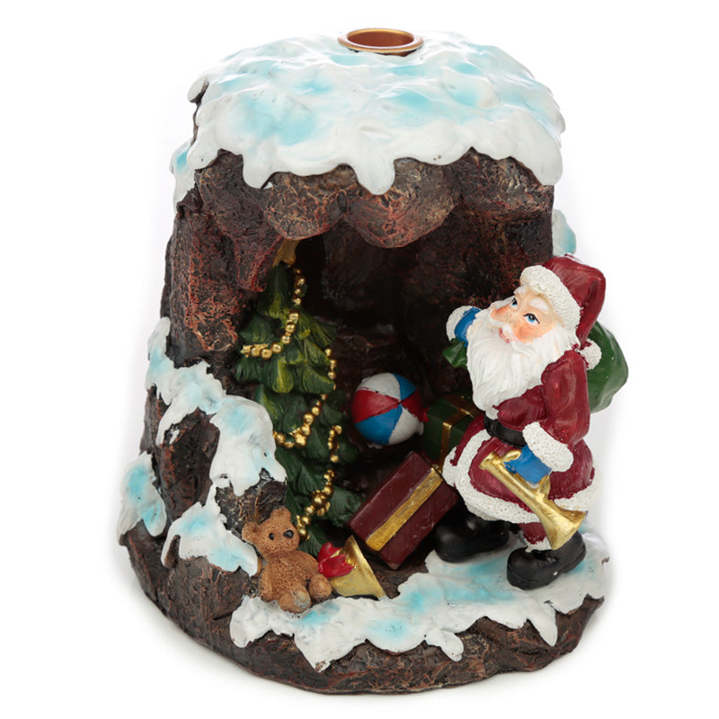 Backflow Incense Burner - Christmas Santa's Grotto  XBACK41-0