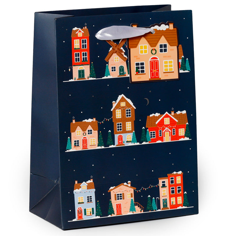 Christmas Gift Bag (Medium) - Christmas Village XGBAG100B-0