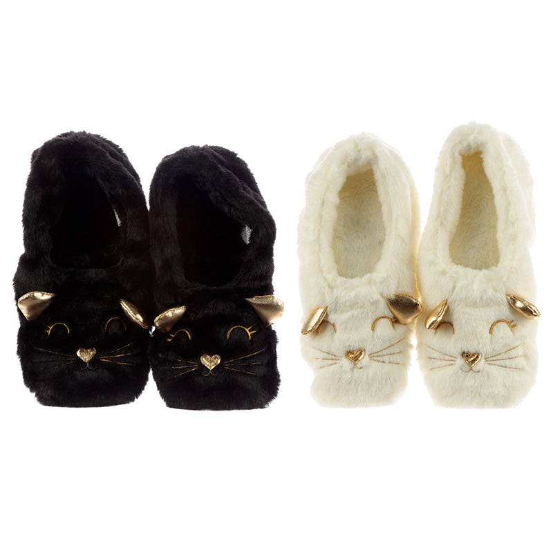 Toesties Heat Wheat Pack Warmer Slippers - Feline Fine Cat XSLIP26-0