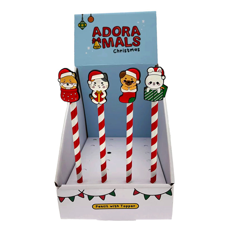 Pencil with PVC Topper - Christmas Adoramals XSTA368-0