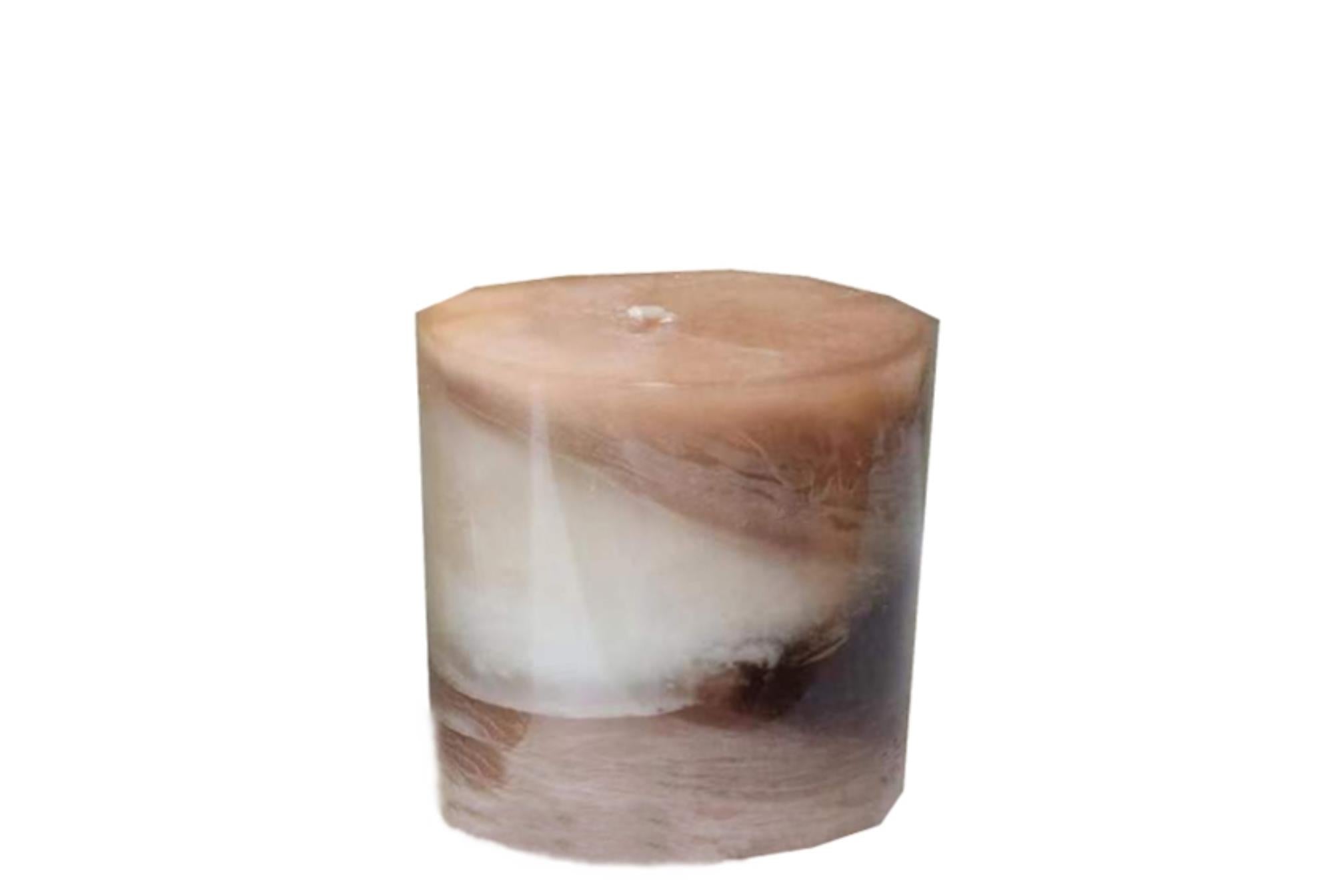 Caramel Ombre Pillar Candle Short-4