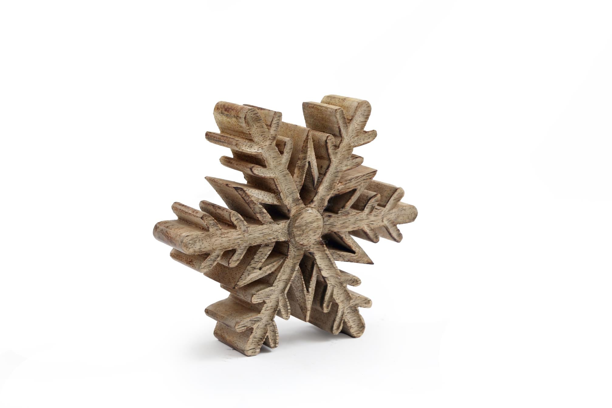 Wooden Snowflake Decoration Small-0