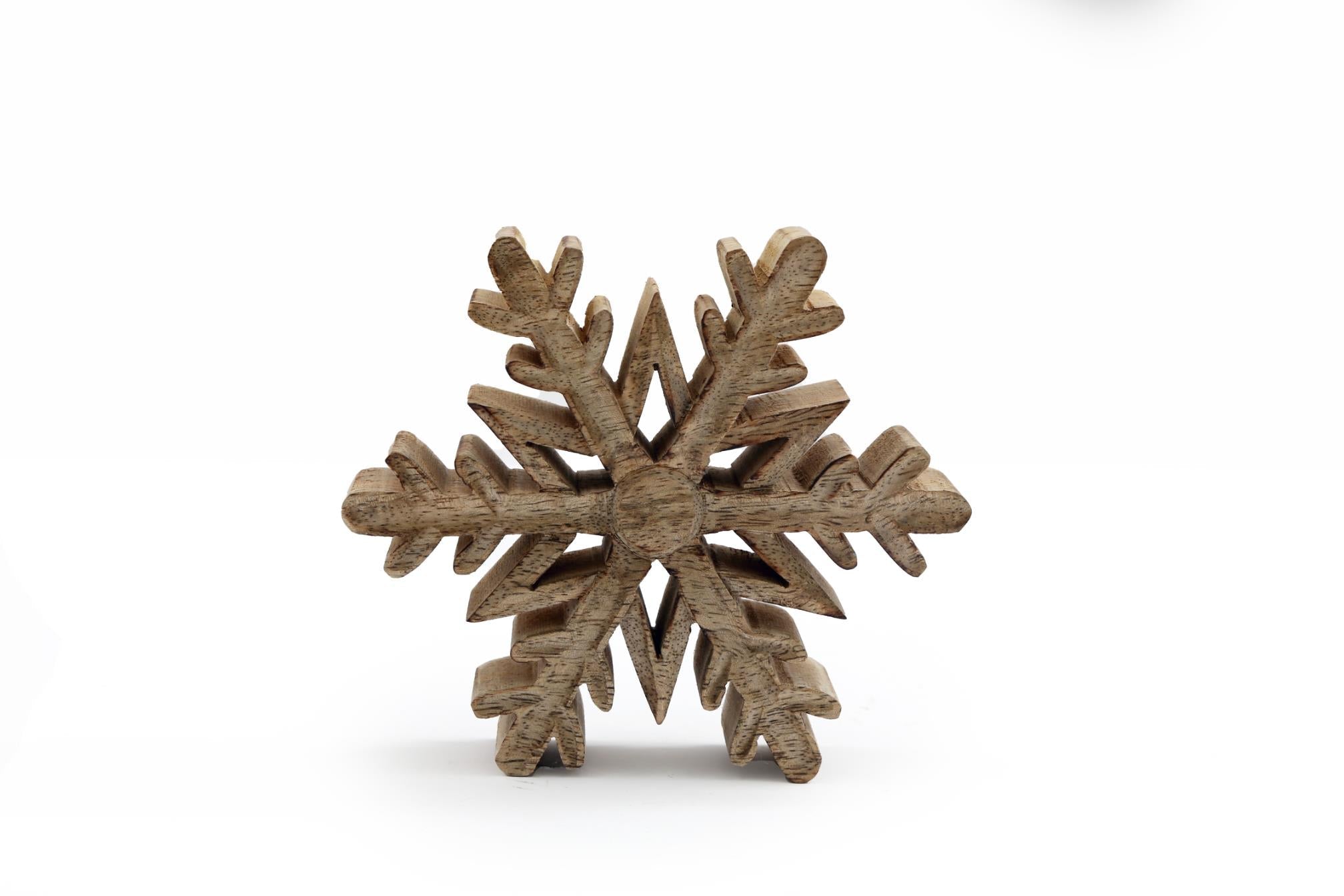 Wooden Snowflake Decoration Small-1