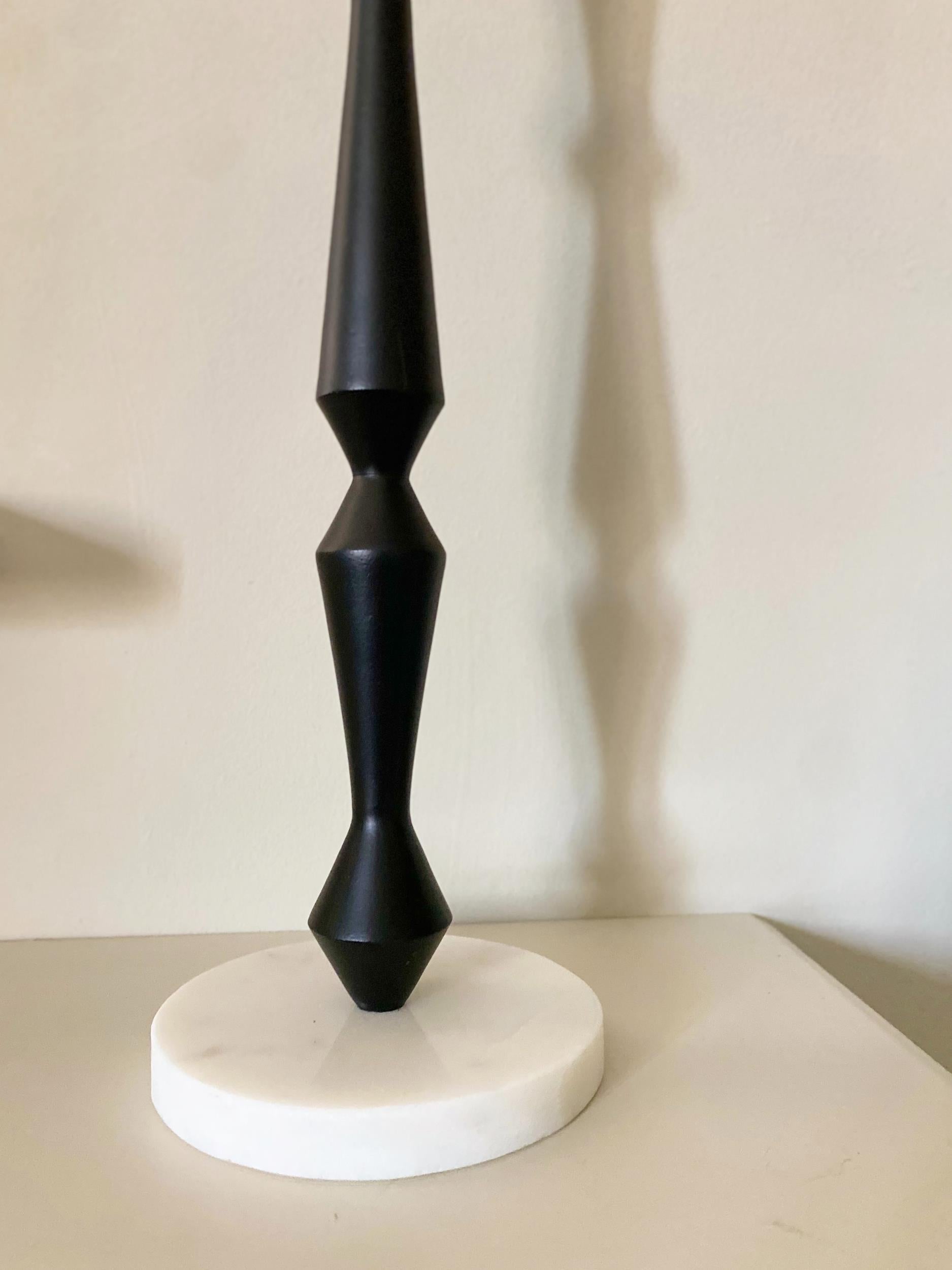 Black and Marble Effect Candlestick-3