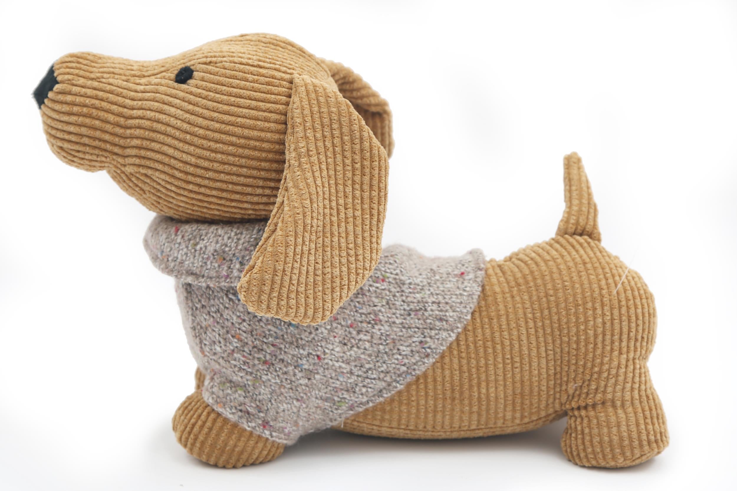 Yellow Dog with Jumper Doorstop-1