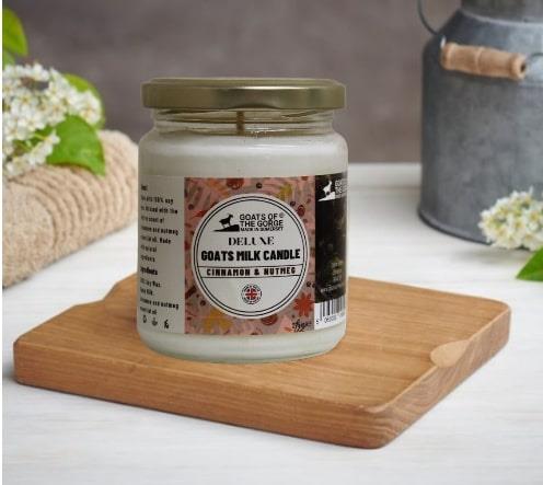 Cinnamon and Nutmeg Goats Milk Candle-1