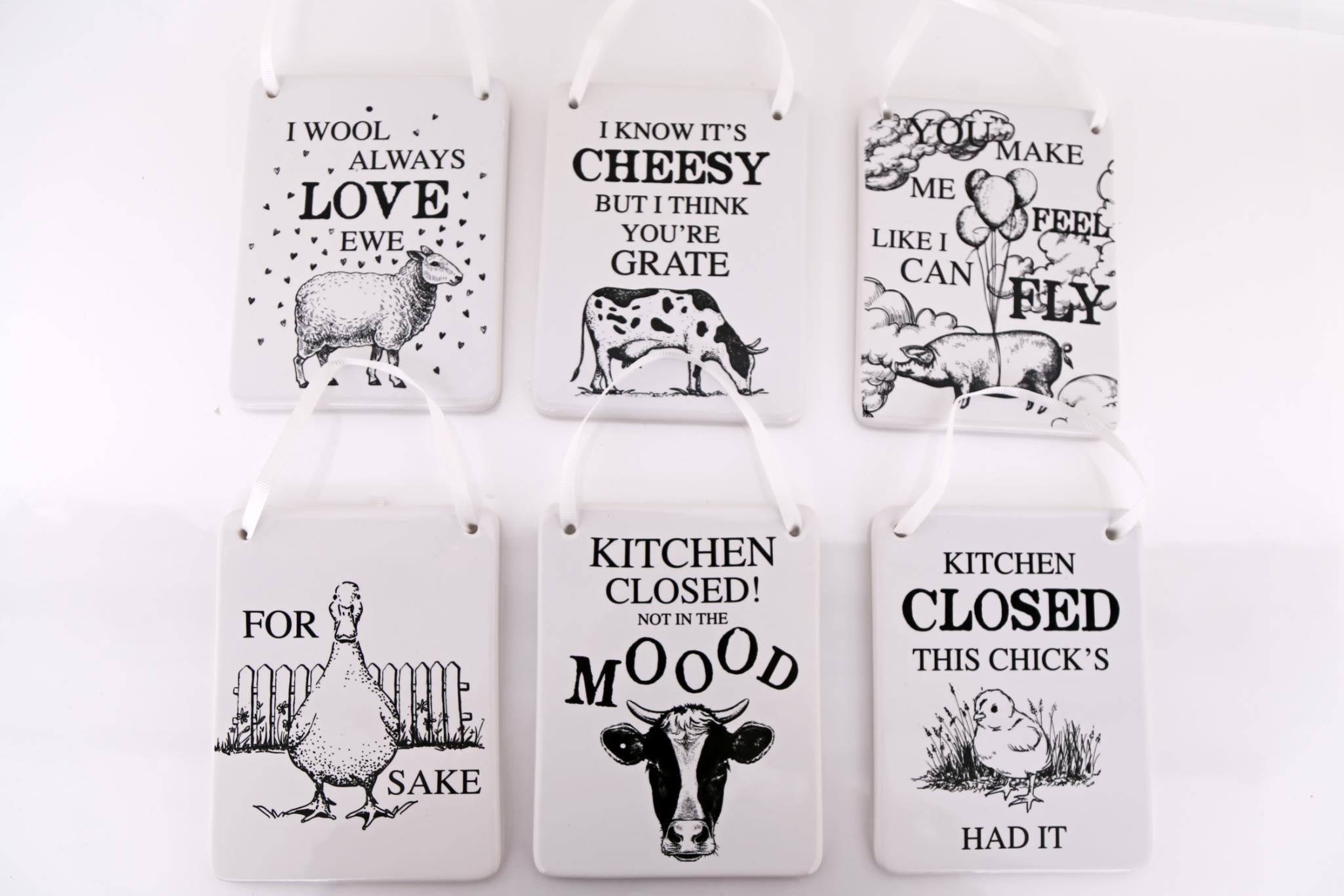 Animal Pun Ceramic Wall Plaques-0