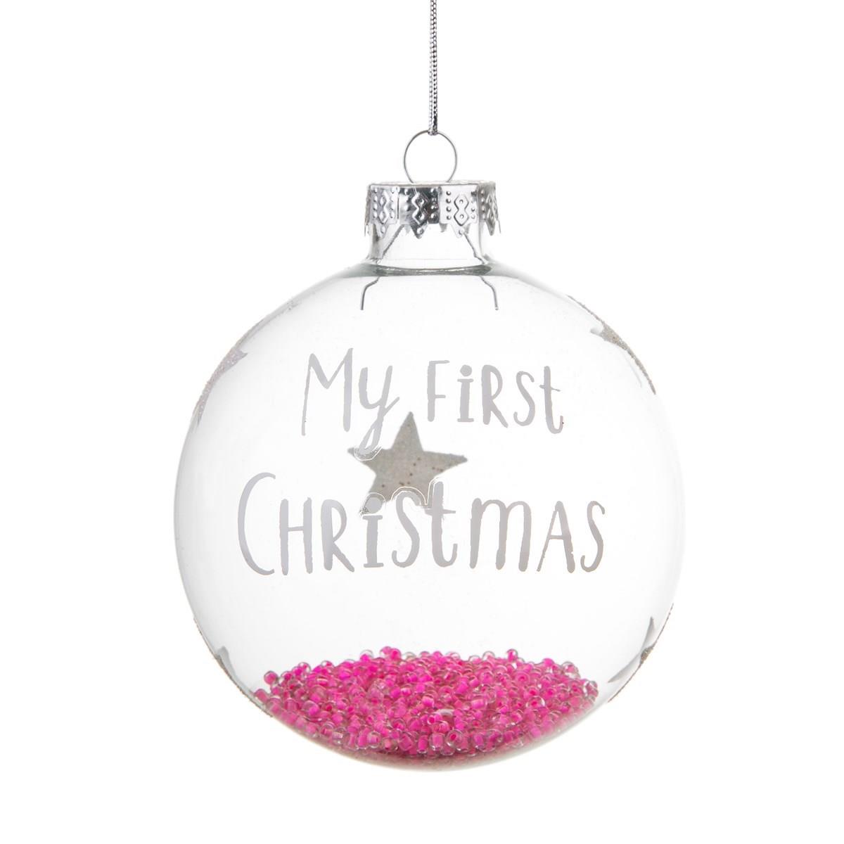 Baby Girl First Christmas Bauble-0