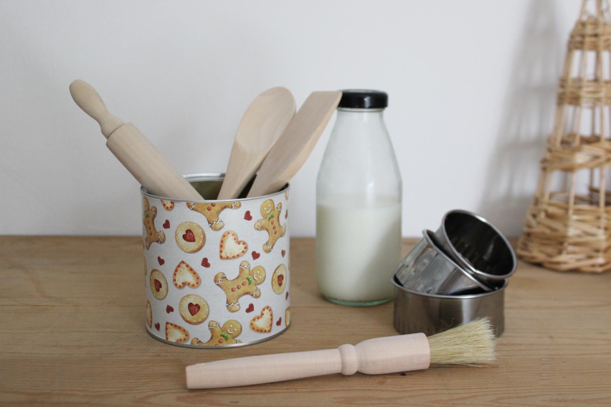 Gingerbread Bakery Wooden Utensils Set-3