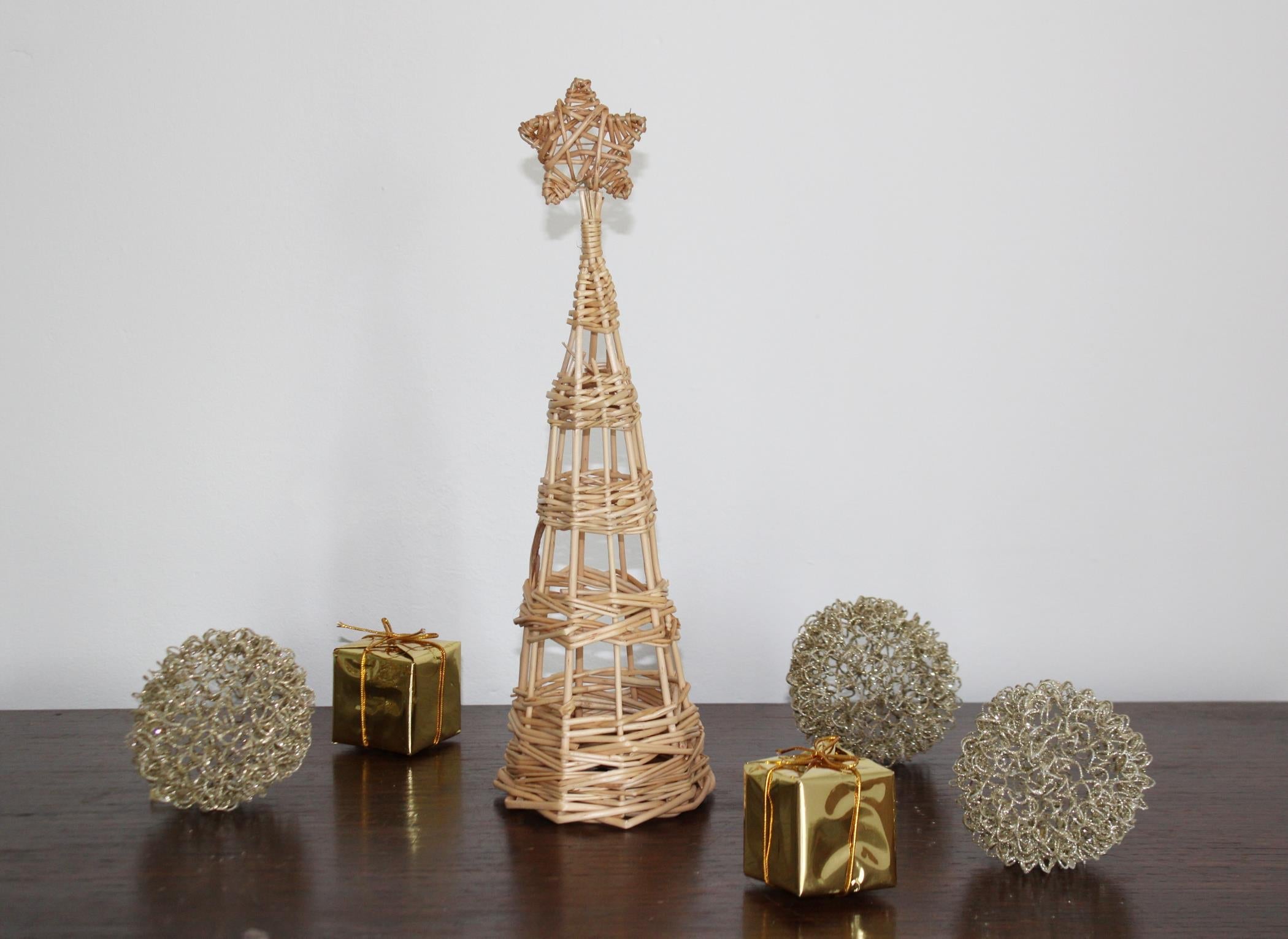 Rattan Christmas Tree Small-1