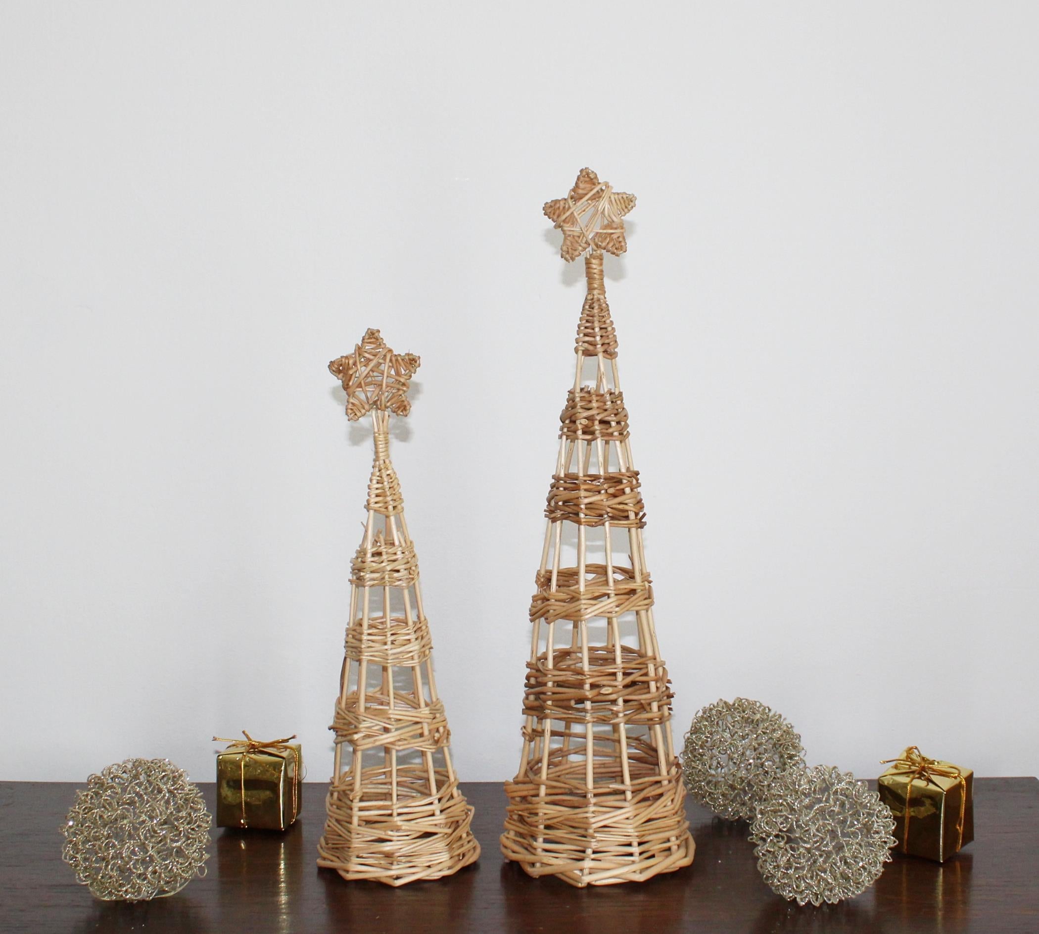 Rattan Christmas Tree Small-4