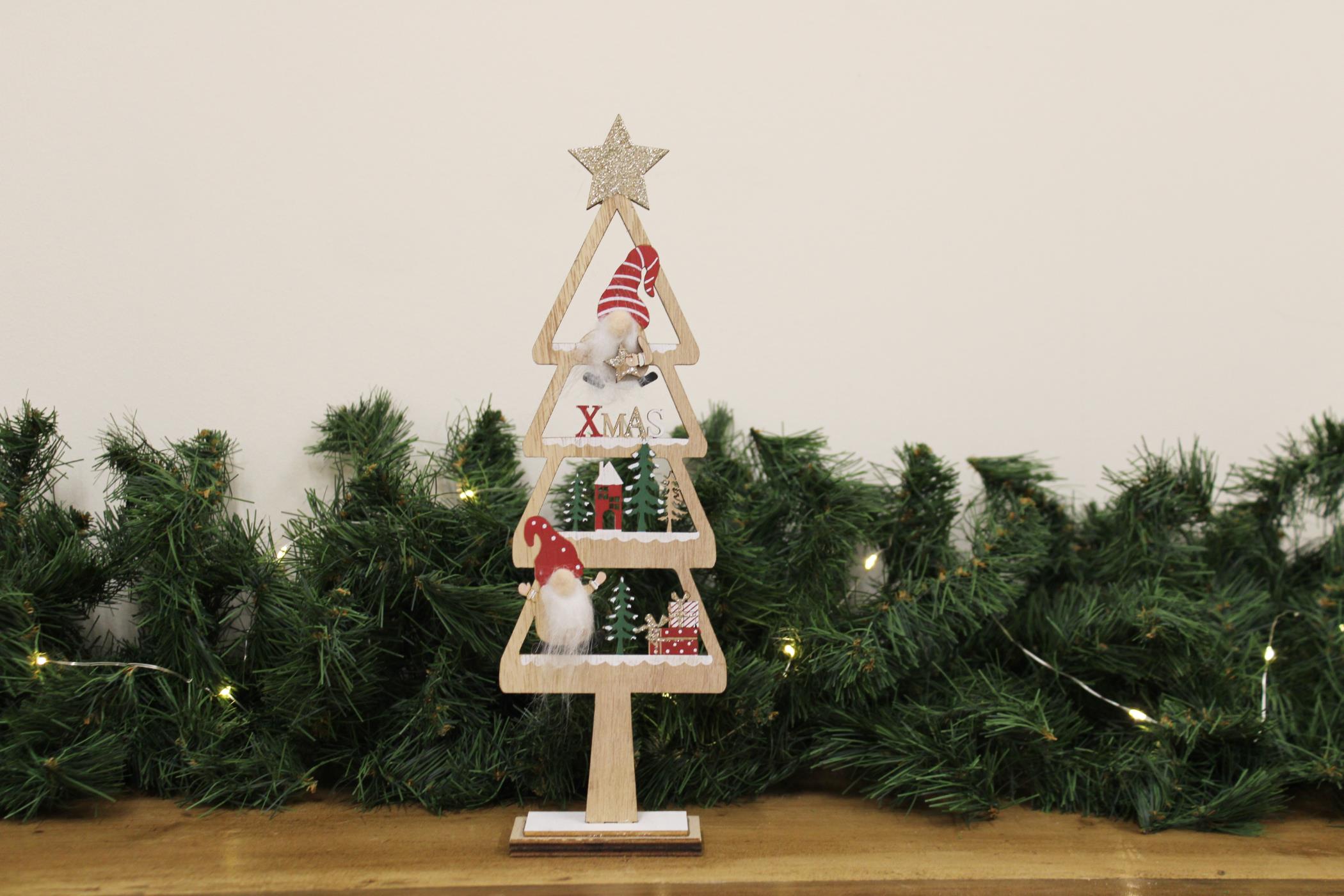 Freestanding Christmas Tree with Gonks Small-2