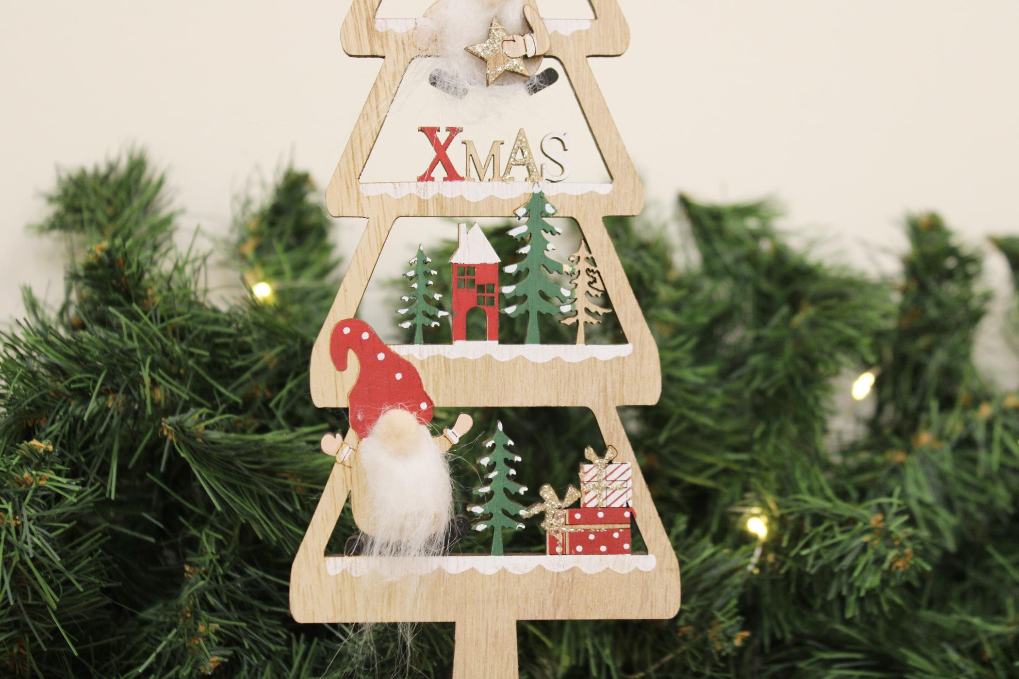 Freestanding Christmas Tree with Gonks Small-3