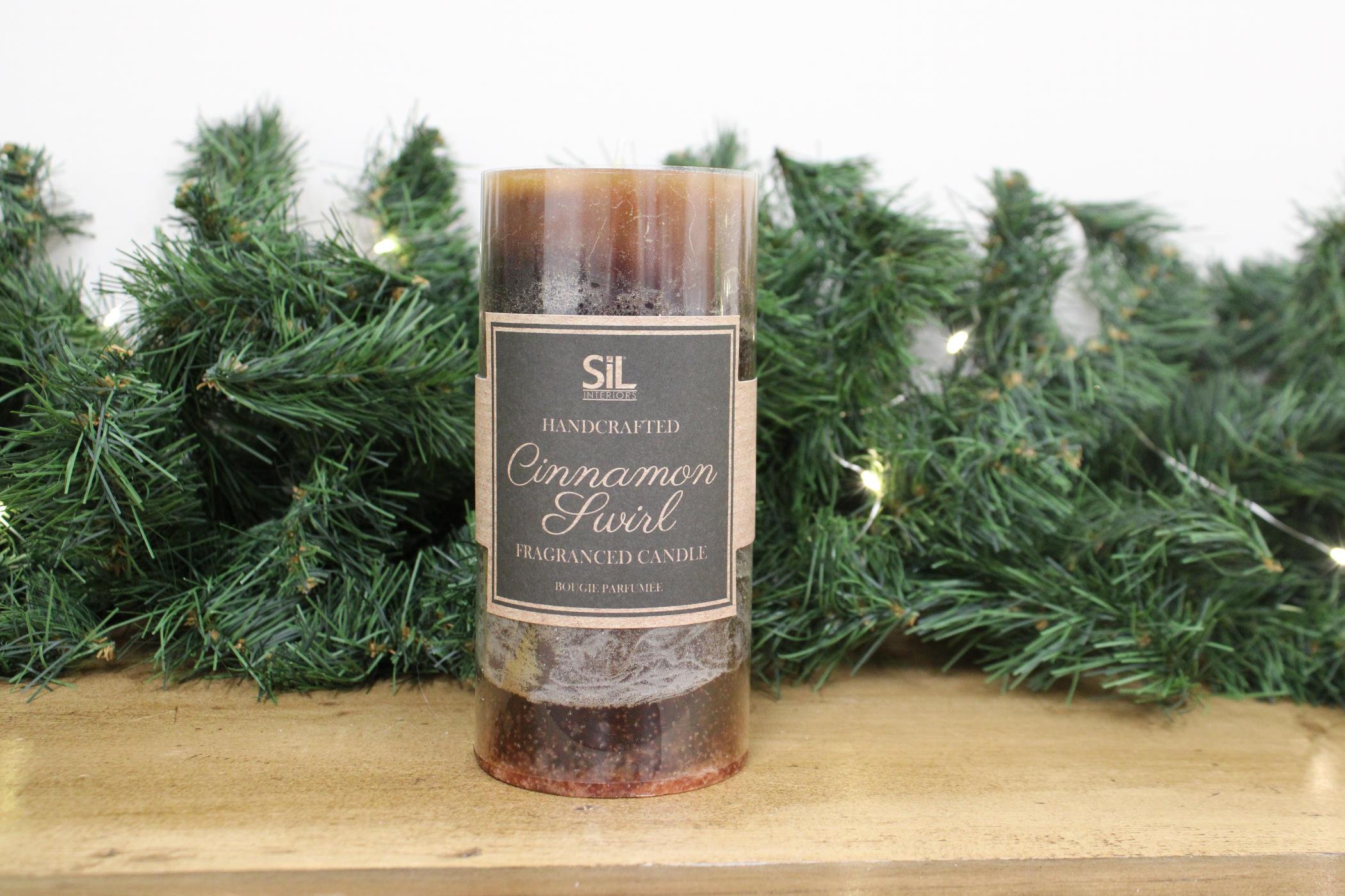 Brown Ombre Pillar Candle-1