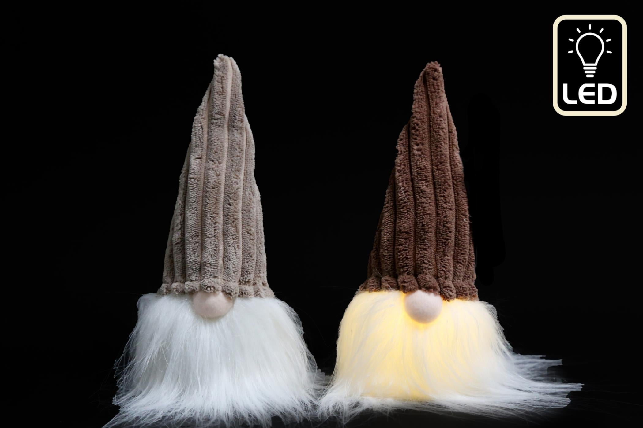 Set of Two Gonks With LED Beards-0