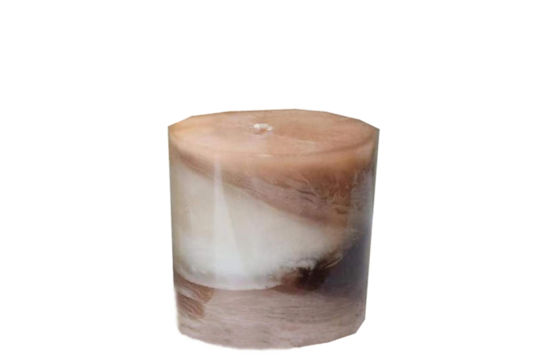 Caramel Ombre Pillar Candle Short-0