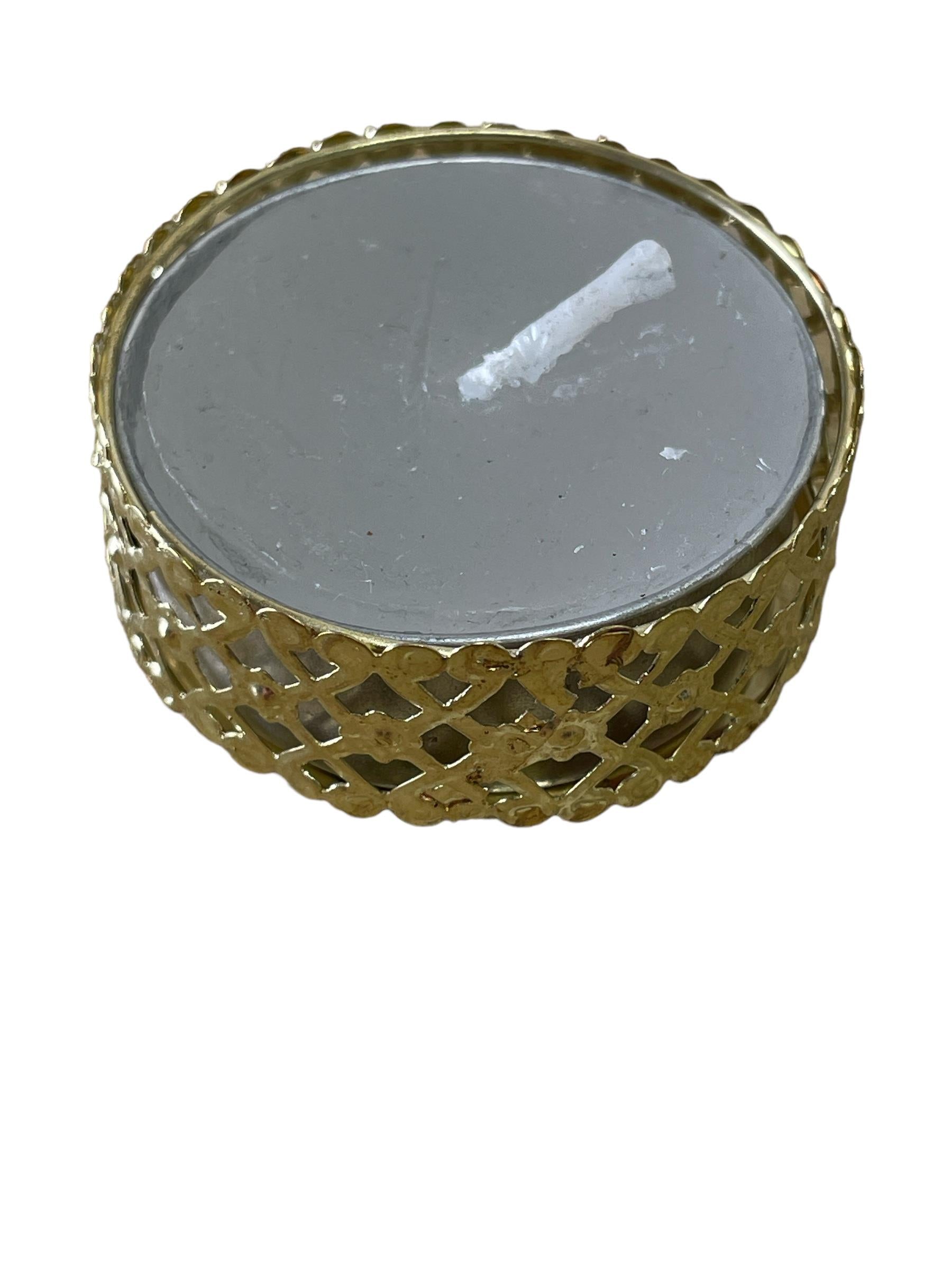 Silver and Gold Heart Pattern Tea Light Candles, Pack of 12-2