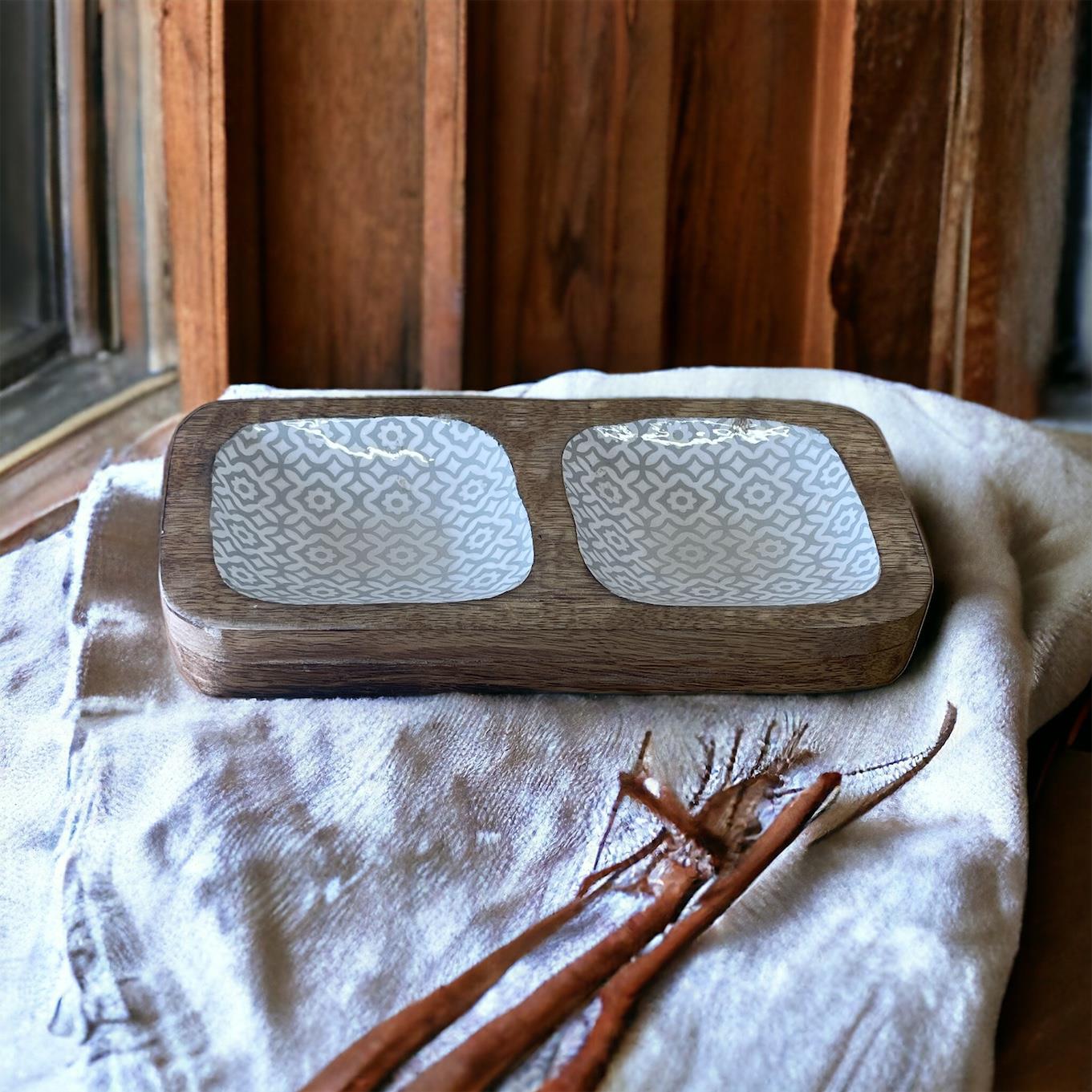 Wood Enamel Snack Bowls-4