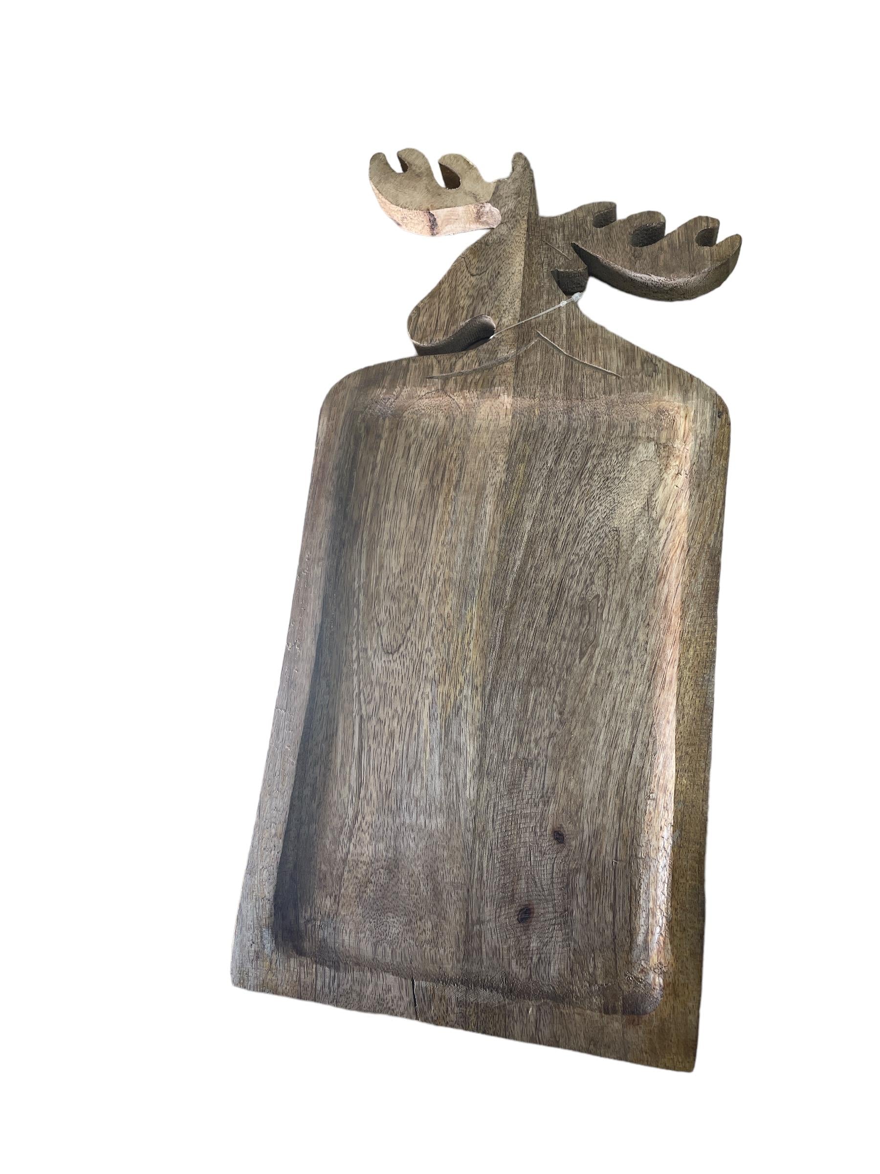 Wooden Deer Chopping Board, 42cm-0