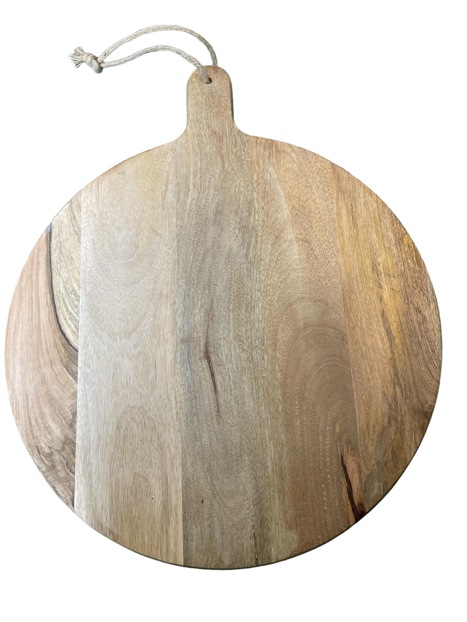 Mango Wood Round Board, 60cm-0