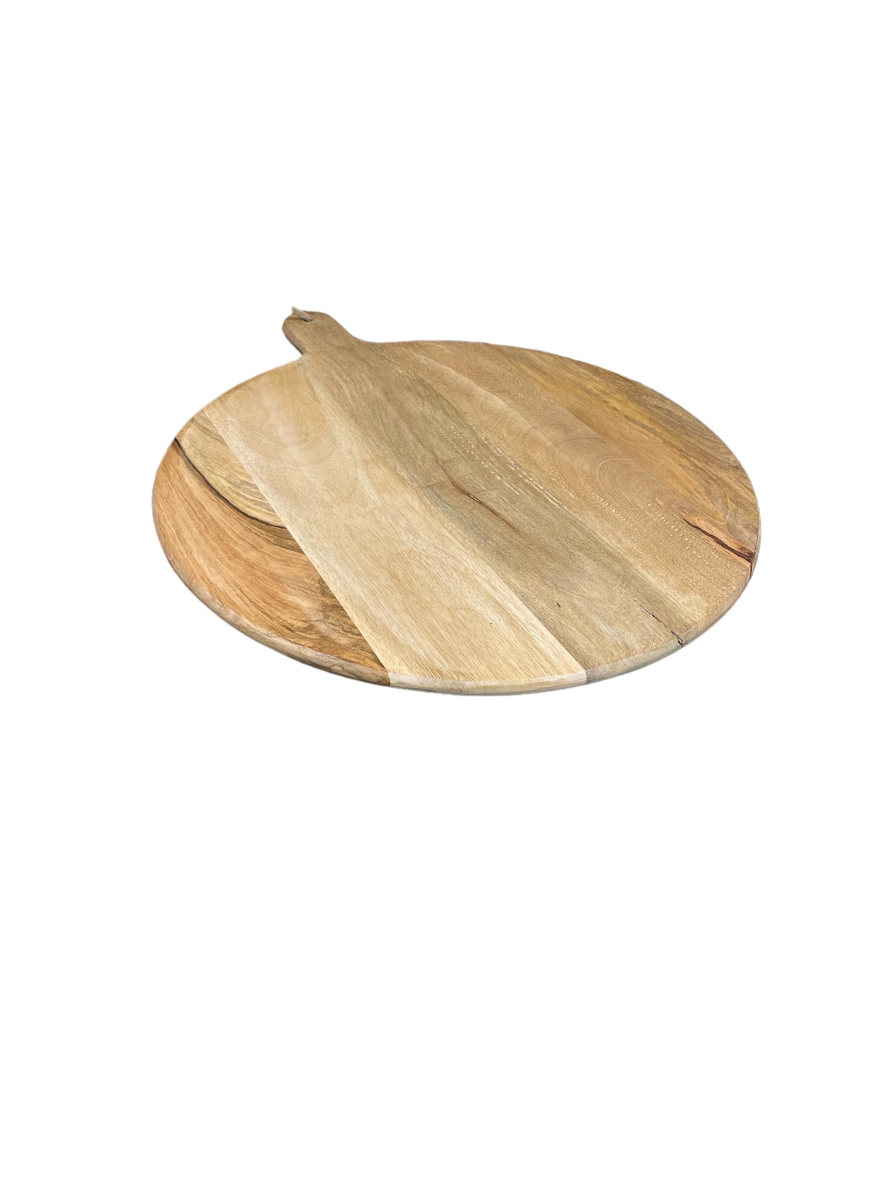 Mango Wood Round Board, 60cm-1