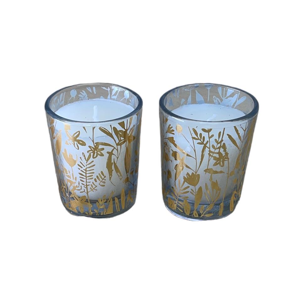 Scented Leaf Votive Candles, Pack of 2-0